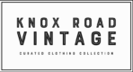 A black and white logo for knox road vintage.